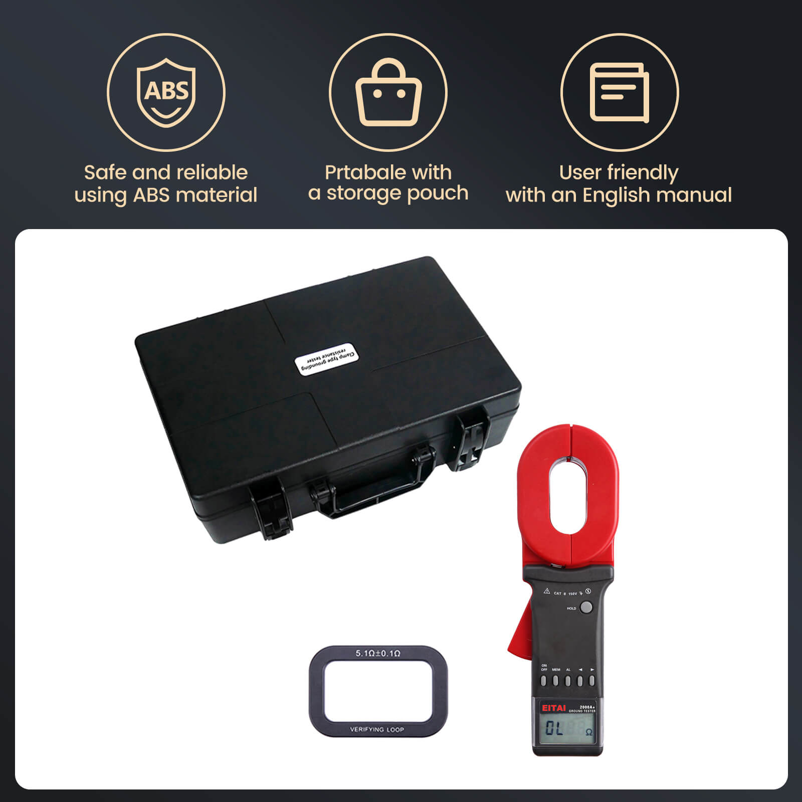 EITAI2000+ Series Clamp Ground Resistance Meter